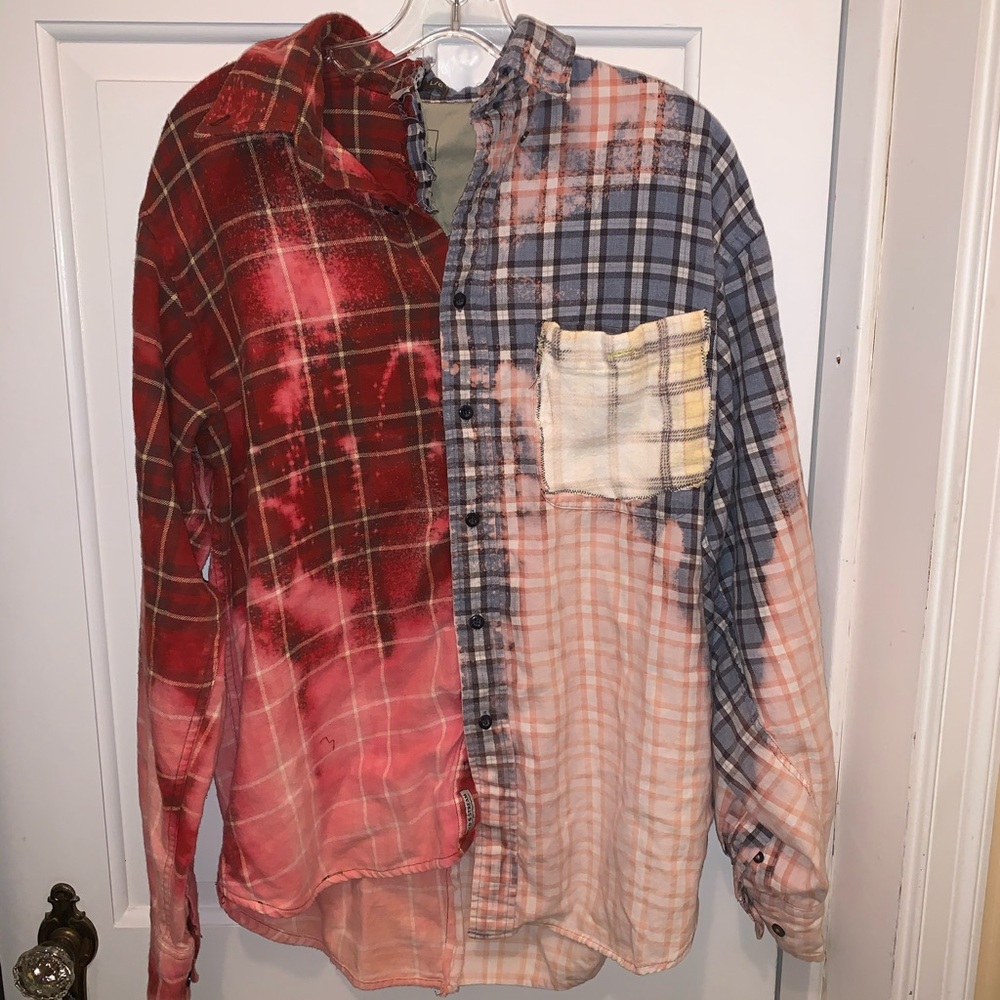 Acid wash flannel